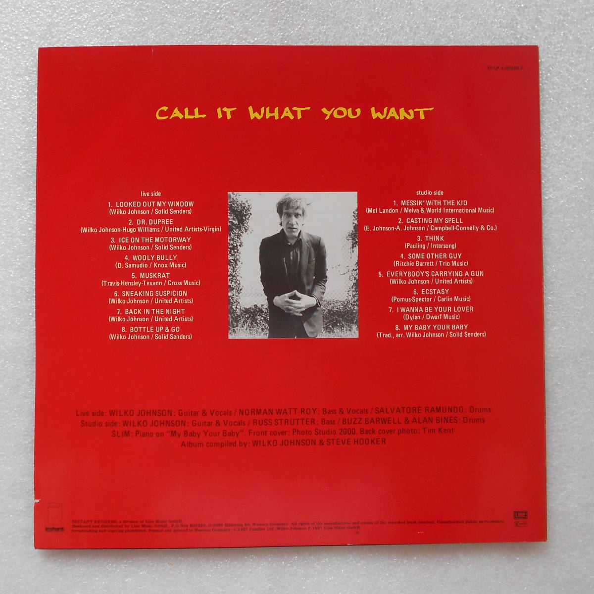 Wilko Johnson - Call It What You Want; ホワイトレコード LILP 4.00435 _画像2