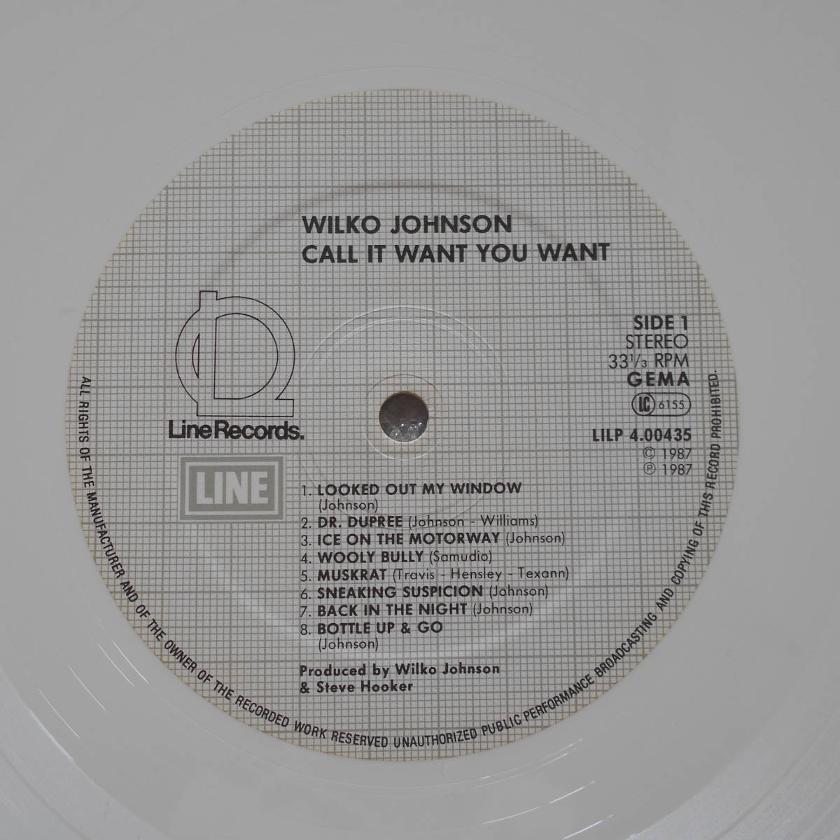 Wilko Johnson - Call It What You Want; ホワイトレコード LILP 4.00435 _画像8