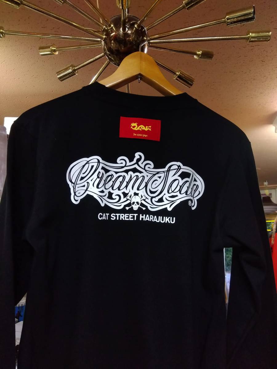 XLサイズクリームソーダDAGGERロングTシャツ！検索用ダガーロンｔピンクドラゴンビルブラックキャッツビスキャツマジックロックンロール_画像5