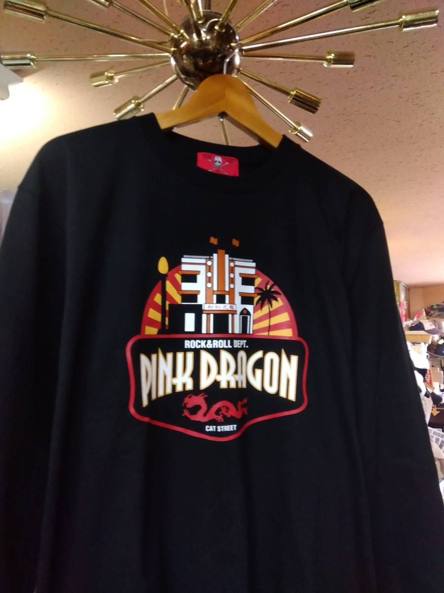 XLサイズクリームソーダPD DEPTロングTシャツ！検索用CREAMSODAロンｔピンクドラゴンビルブラックキャッツビスキャツロックンロールデプト_画像2