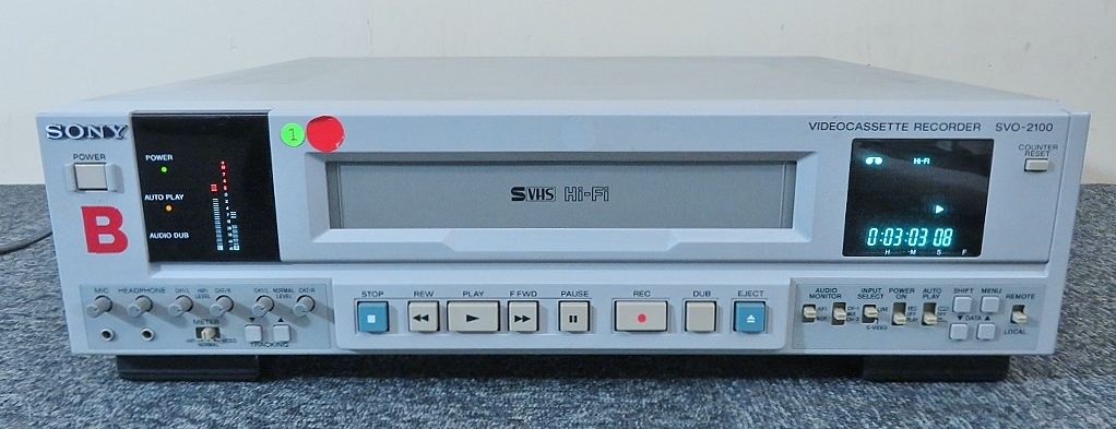 Yahoo!オークション - SONY/ソニー SVO-2100 業務用ビデオデッキ Yahoo!オークション - SONY/ソニー SVO-2100 業務用ビデオデッキ