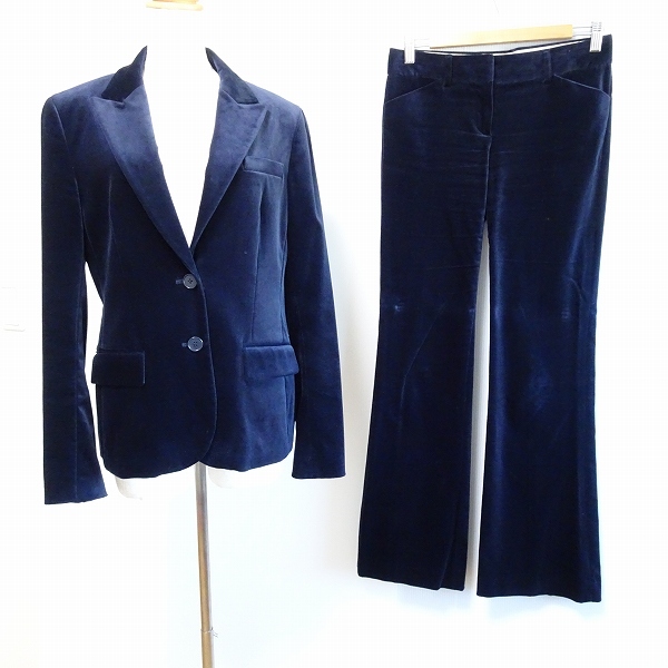 最大15%OFFクーポン 紺 10 パンツスーツ theory セオリー #wnc ベロア