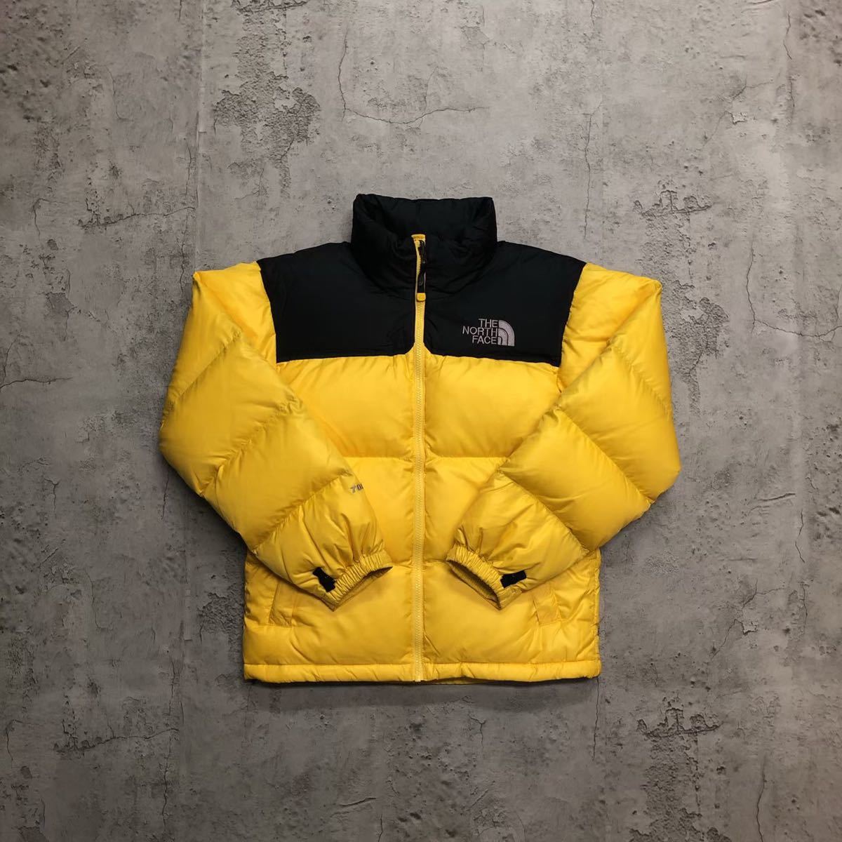 日本メーカー新品 ノースフェイスダウンジャケット イエローメンズM700