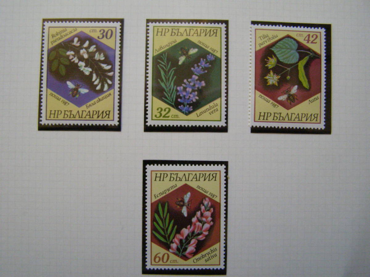 (Fi27)03 切手 古切手 未使用 海外 花 まとめて 6枚 切手は取り外すことができます 外国_画像3