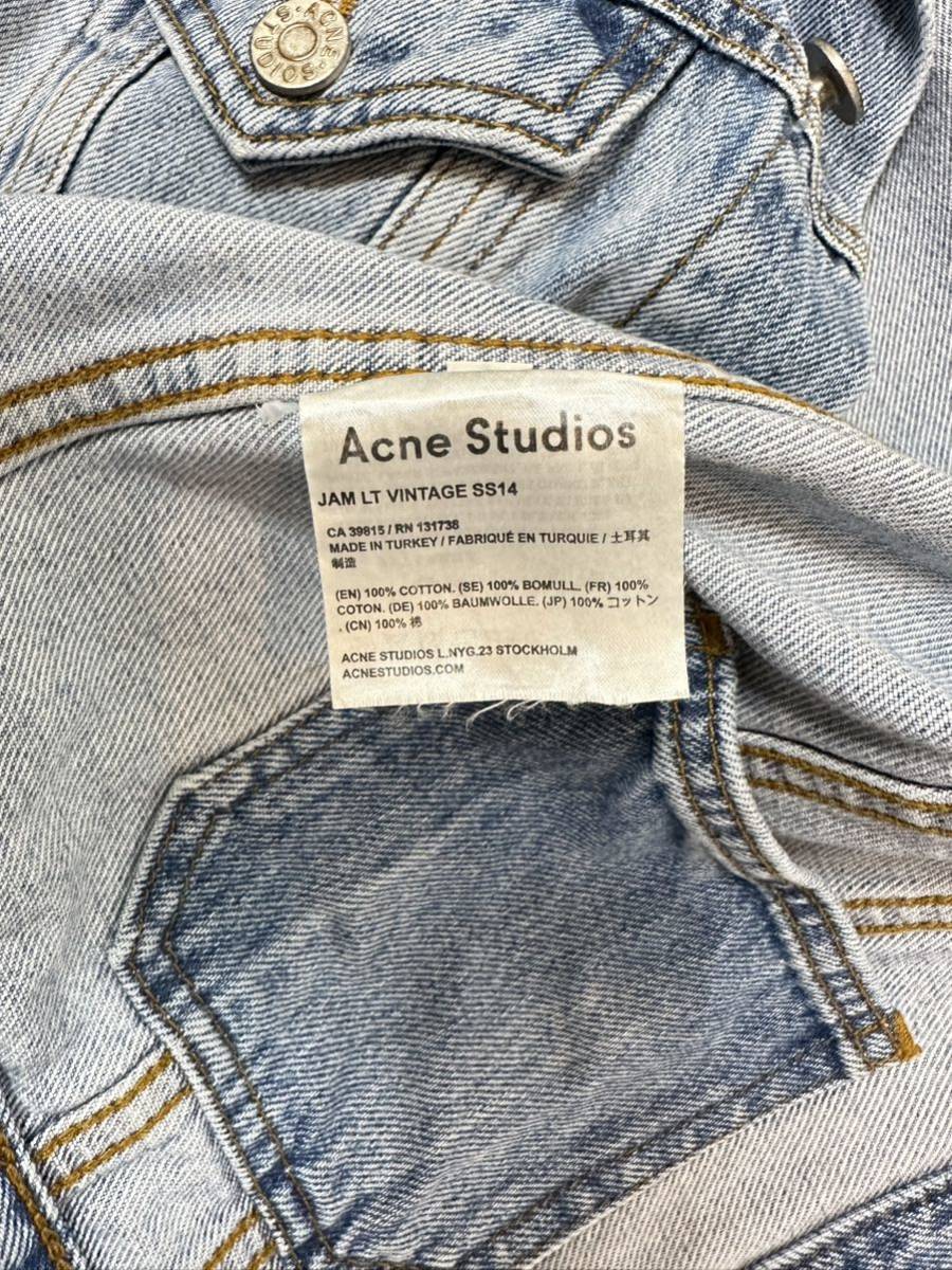 美品 Acne Studios アクネストゥディオズ JAM LT VINTAGE デニムジャケット Ｇジャン 46 size ビンテージの画像3