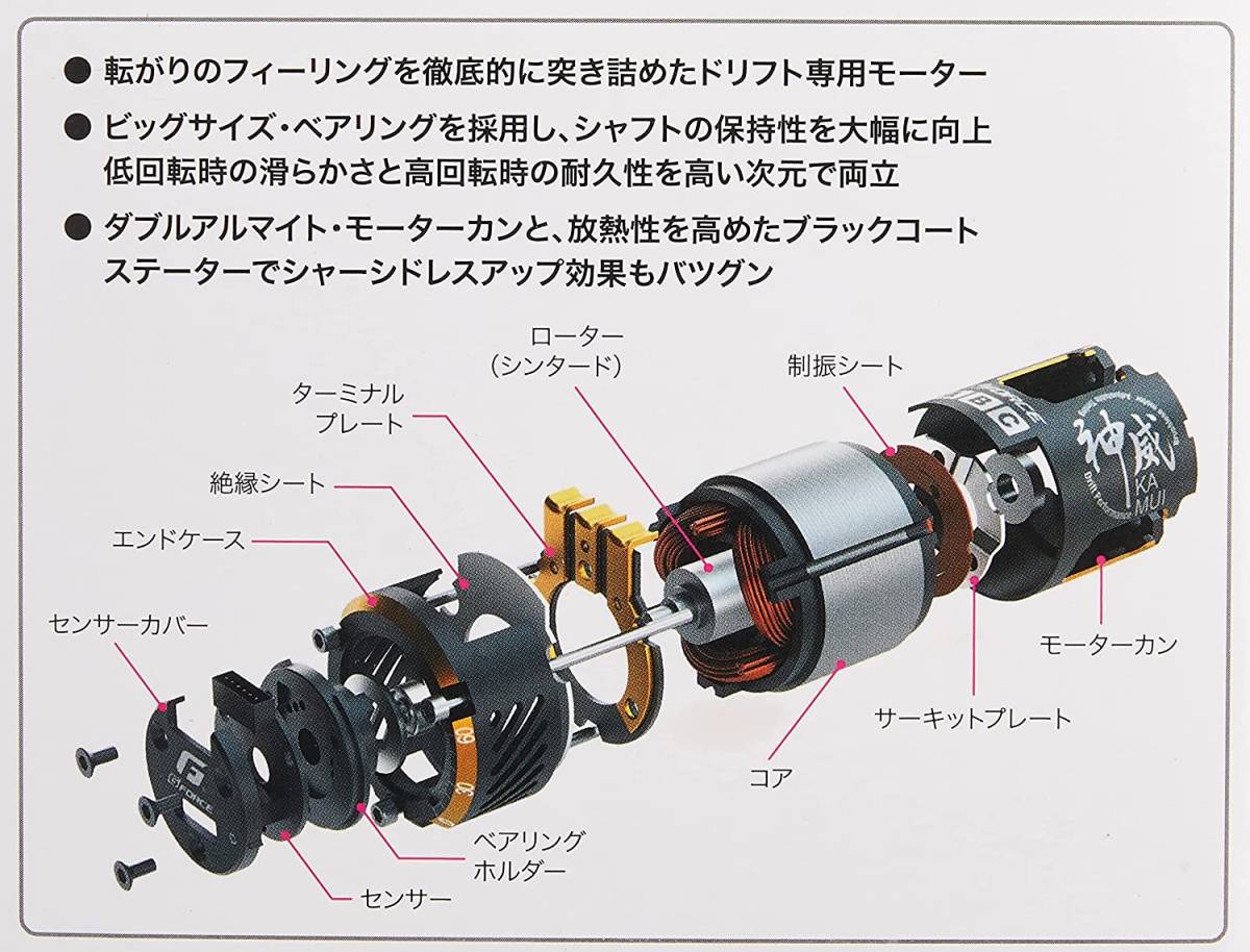 新品 日本正規品 ジーフォース 【G0325】 Brushless Motor kamui 10.5T ブラシレスモーター 神威 ラジコン