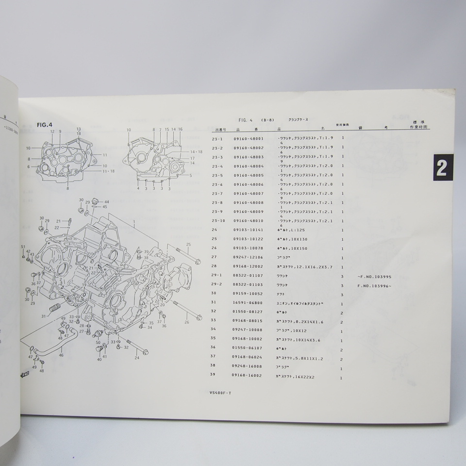 ネコポス送料無料/2版VS400UR/VS400FR/VS400UTR/VS400FTR/VS400U-T/VS400F-Tイントルーダー400パーツリストVK51AスズキIntruder/VS400_画像3