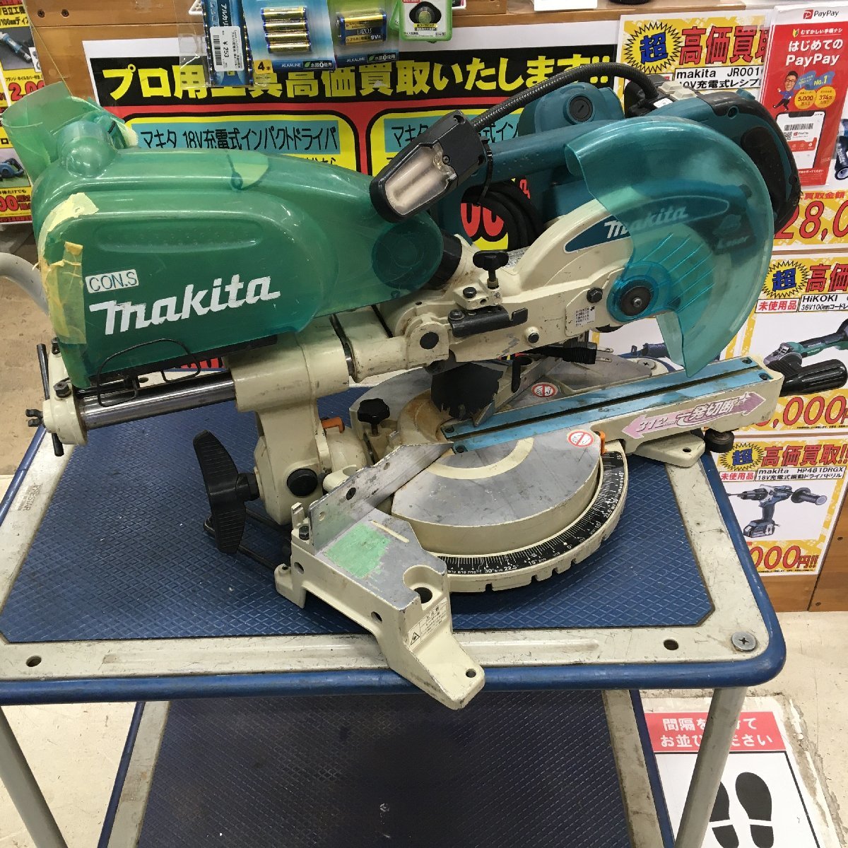 【送料着払い（有料）】【中古品】★makita　216卓上スライドマルノコ　※ライト、レーザー故障 LS0814FL ITGCCF2P4V3F_画像2