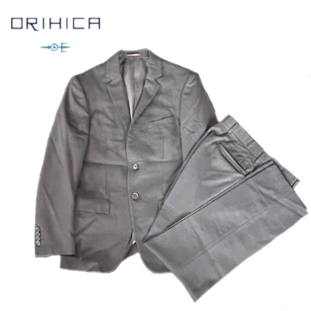【美品】 ORIHICA オリヒカ スーツ セットアップ ジャケット パンツ 8552221S 長袖 ブラック ストライプ メンズ Y5