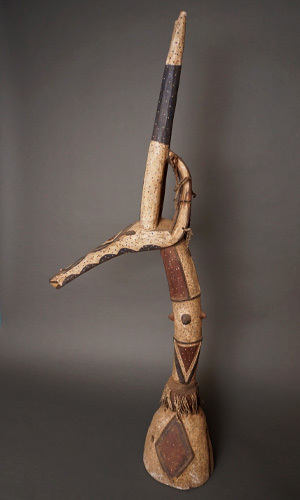 アフリカ ブルキナファソ クルンバ族 アドン マスク 仮面 No.309 木彫り アフリカンアート 彫刻 - 2