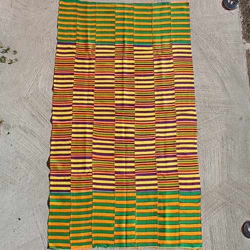 アフリカ ガーナ ケンテ No.4 手織り布 アフリカンテキスタイル