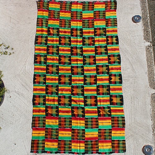 アフリカ ガーナ ケンテ No.3 手織り布 アフリカンテキスタイル