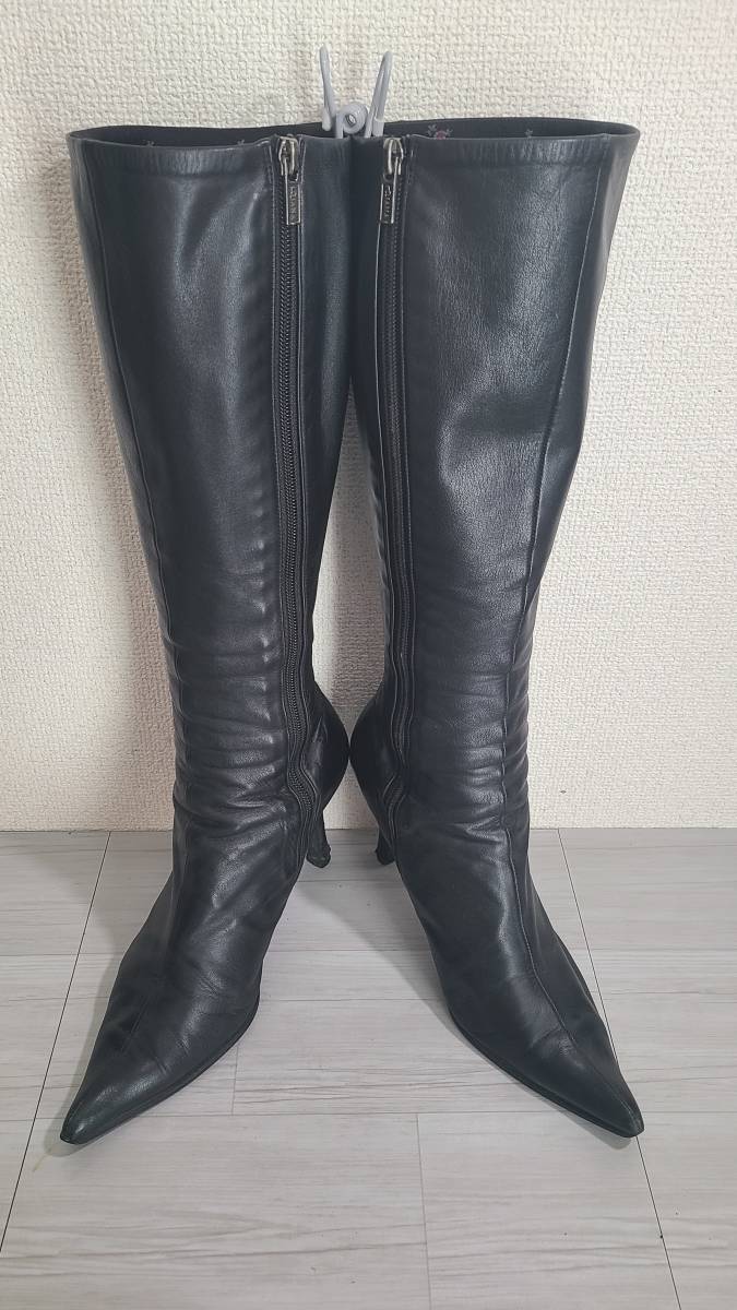 ダイアナ DIANA ロングブーツ (ブラック 黒 ) 24cm