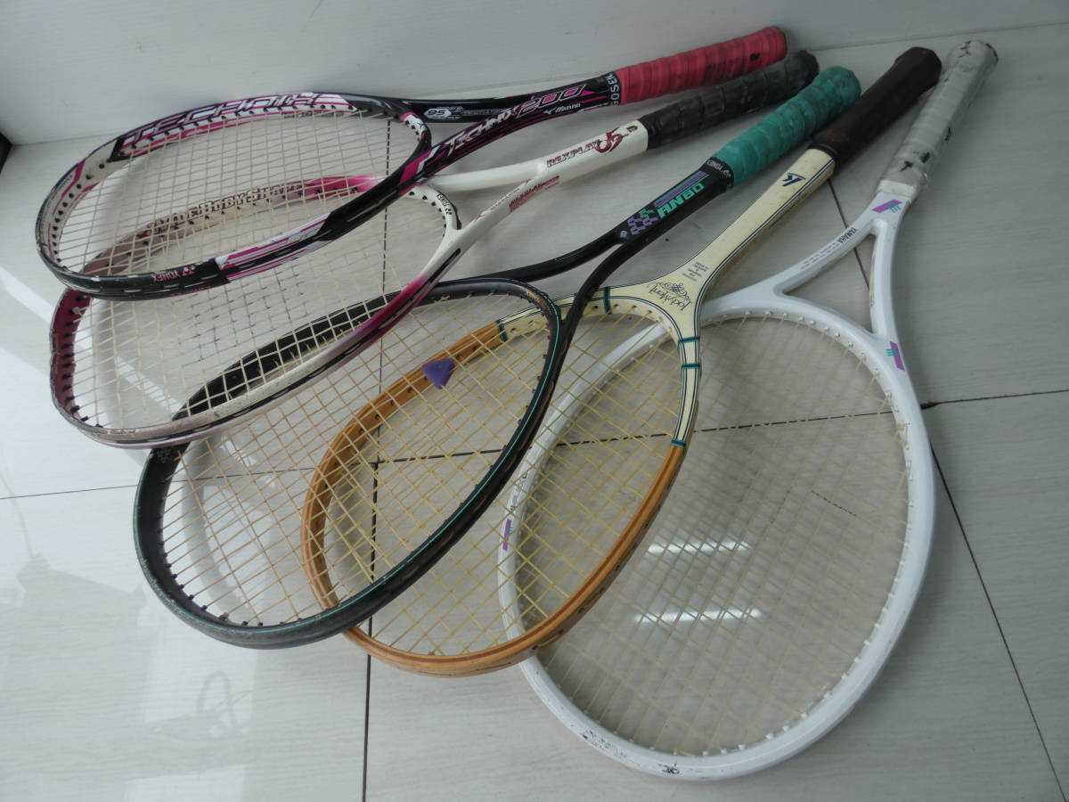 ☆USED YONEX MIZUNO YAMAHA KAWASAKI テニス ラケット まとめ 庭球 10