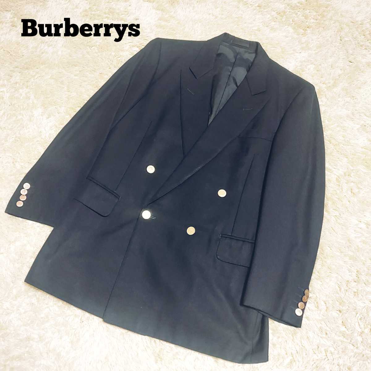 超歓迎】【超歓迎】Burberry 紺ブレ ダブル ジャケット シャドーロゴ極