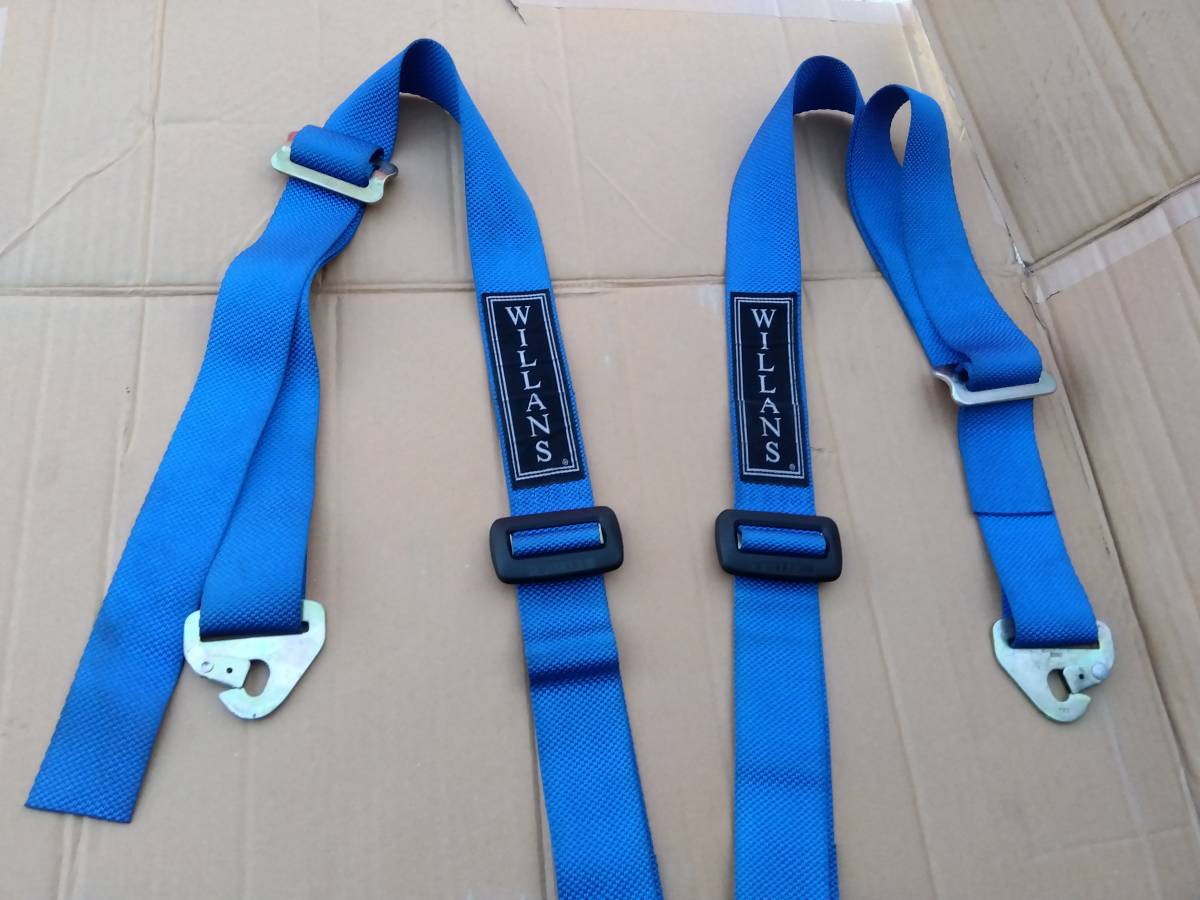 wi Ran z lever Release 4P 4 -point type seat belt blue WILLANS 4×4 racing Harness 