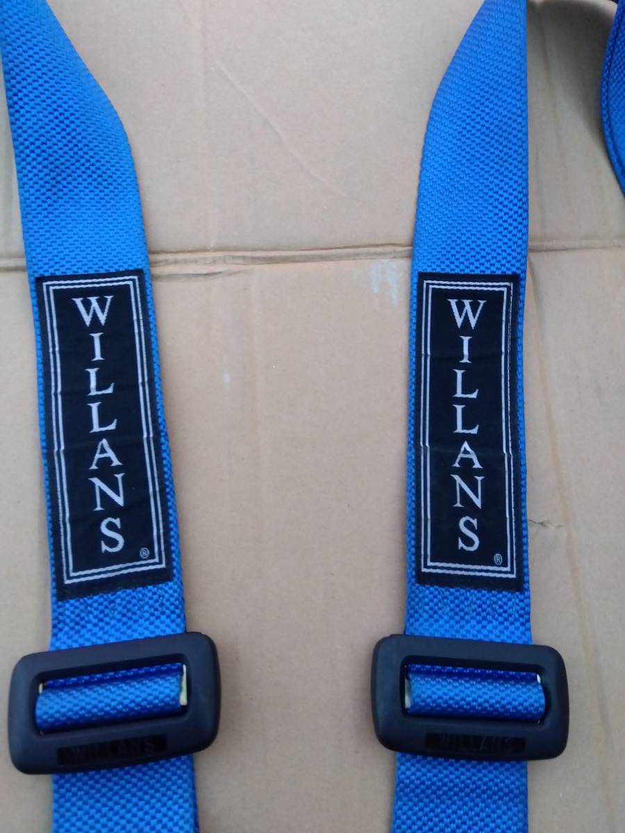 wi Ran z lever Release 4P 4 -point type seat belt blue WILLANS 4×4 racing Harness 