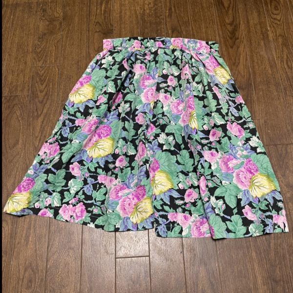 70s 80s VINTAGE LADIES SILK FLOWER SHORTS ビンテージ レディース シルク 花柄 ショーツ 古着 USA ビッグ シルエット USA アメリカ仕入れの画像7