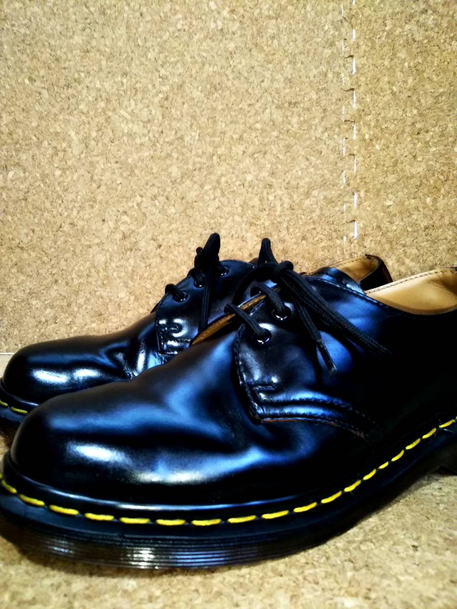 【Dr.MARTENS】ドクターマーチン 英国製 VINTAGE 1461Z 3ホールシューズ UK5 (24cm ) イングランド製 BLACK 初期型復刻