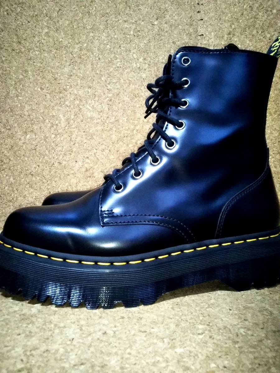 【Dr.MARTENS】ドクターマーチン JADON ジェイドン 8ホールブーツ UK9 (28cm ) QUAD RETRO JADON 8EYE BOOT ブラック 厚底【極美品】_画像3