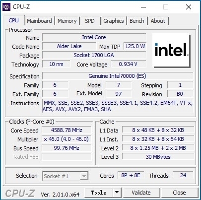 Intel Core i9-12900K ES QXJE 16C(8+8) /24T 1 8GHz (TB 4 Intel Core i9-12900K ES QXJE 16C(8+8) /24T 1 8GHz (TB 4