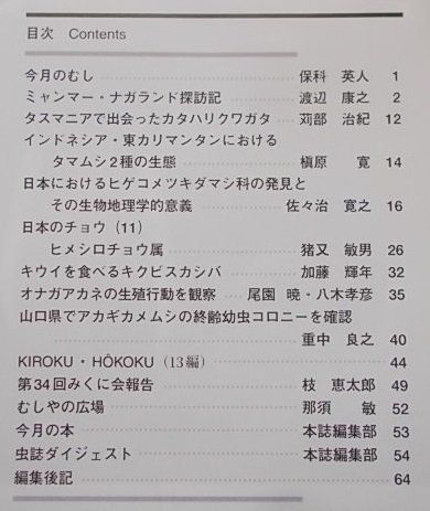 月刊むし　2004年1月号　No.395　表紙：ヨウカイカマキリ_画像2