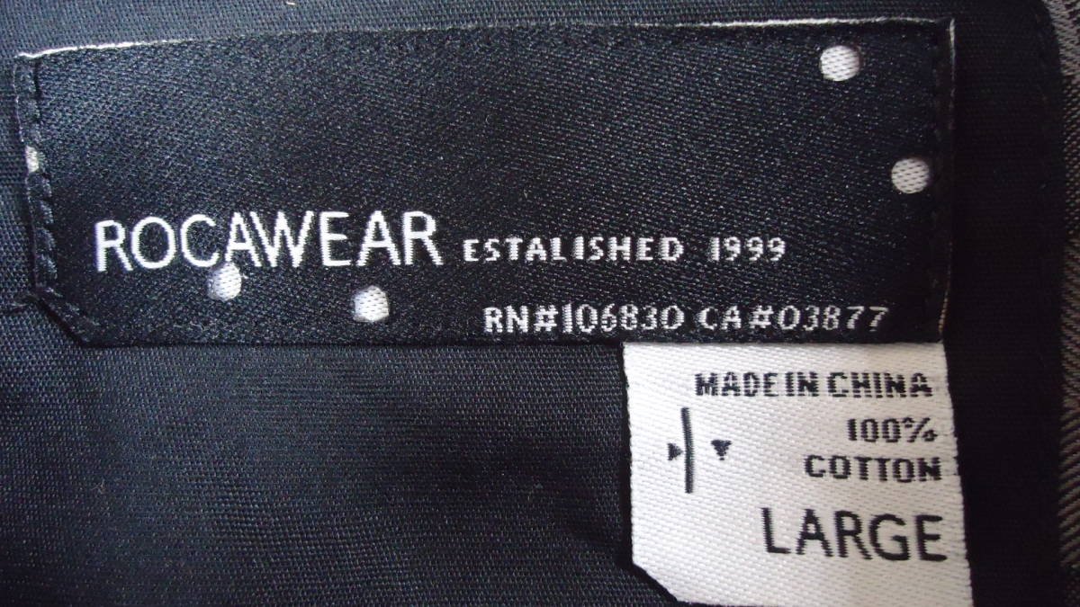 ROCAWEAR 旧モデル 長袖 シャツ R1008W10 チャコールグレー L 半額以下 60%off ロカウェア HIPHOP JAY-Z レターパックライト おてがる配送_画像5