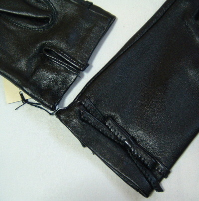  ribbon attaching ***. leather gloves ( 21cm ) new goods 