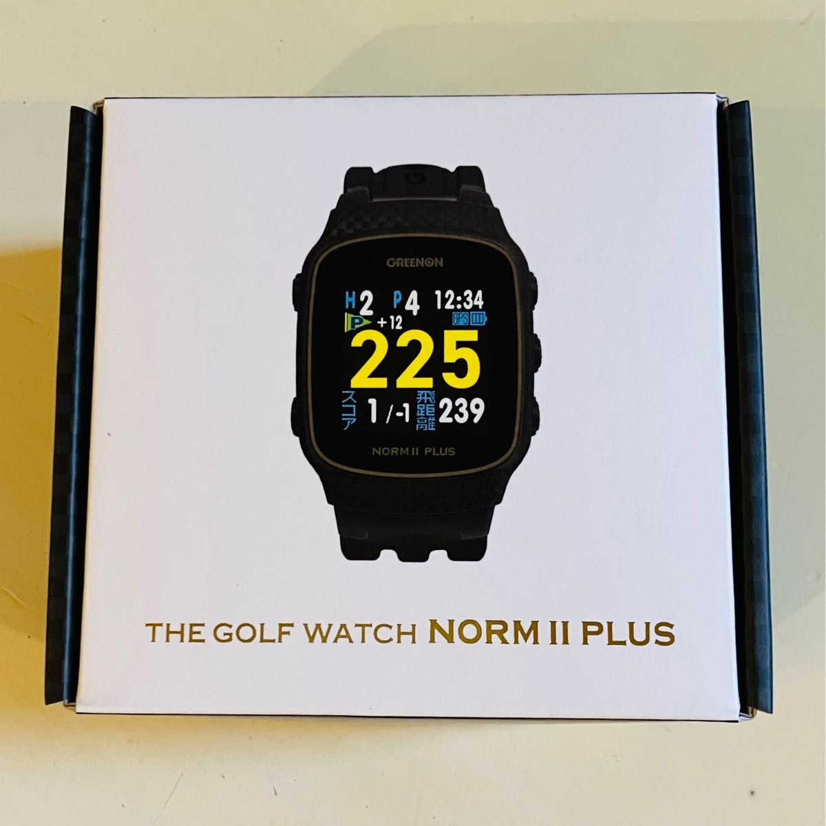 新品未使用】グリーンオン THE GOLF WATCH NORM II PLUS(ブラック