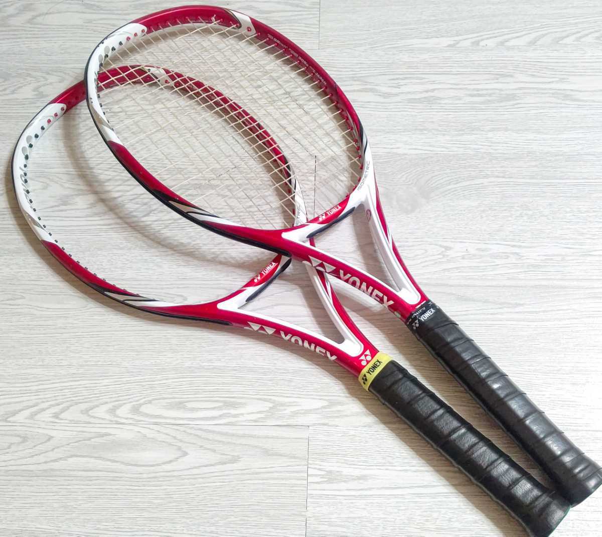 YONEX VCORE 98D ブイコア G2 硬式 テニスラケット 2本セット ヨネックス 中古 送料無料 即決