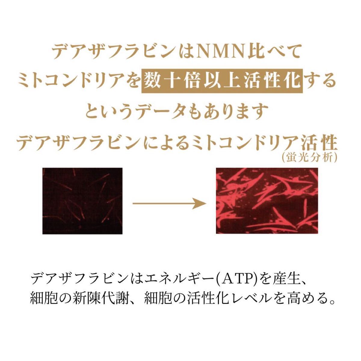 【お得な3本セット】デアザフラビン plus 5-ALA W配合 日本製 純度99.9%以上 1粒NMN1200mg相当 高含有量