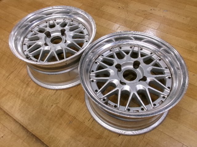 SSR ドリドリ メッシュ 3ピース ホイール 2本 4H-114.3 15インチ 7.5J+17 ドリフト ローレル S13 シルビア 180SX A31 セフィーロ AE86 GX71