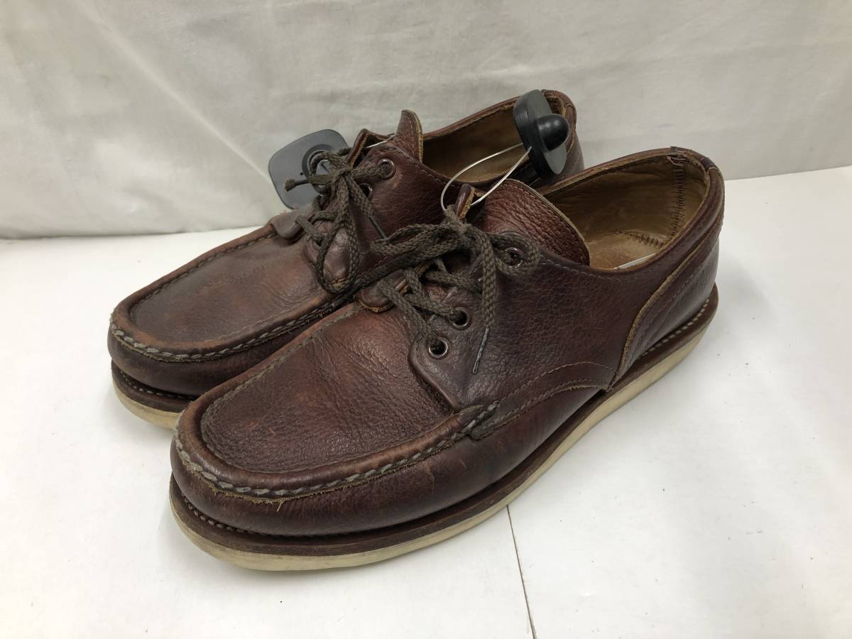 russell moccasin レザー レースアップシューズ メンズ 8 ブラウン 9558 ラッセル モカシン SS-958032_画像1