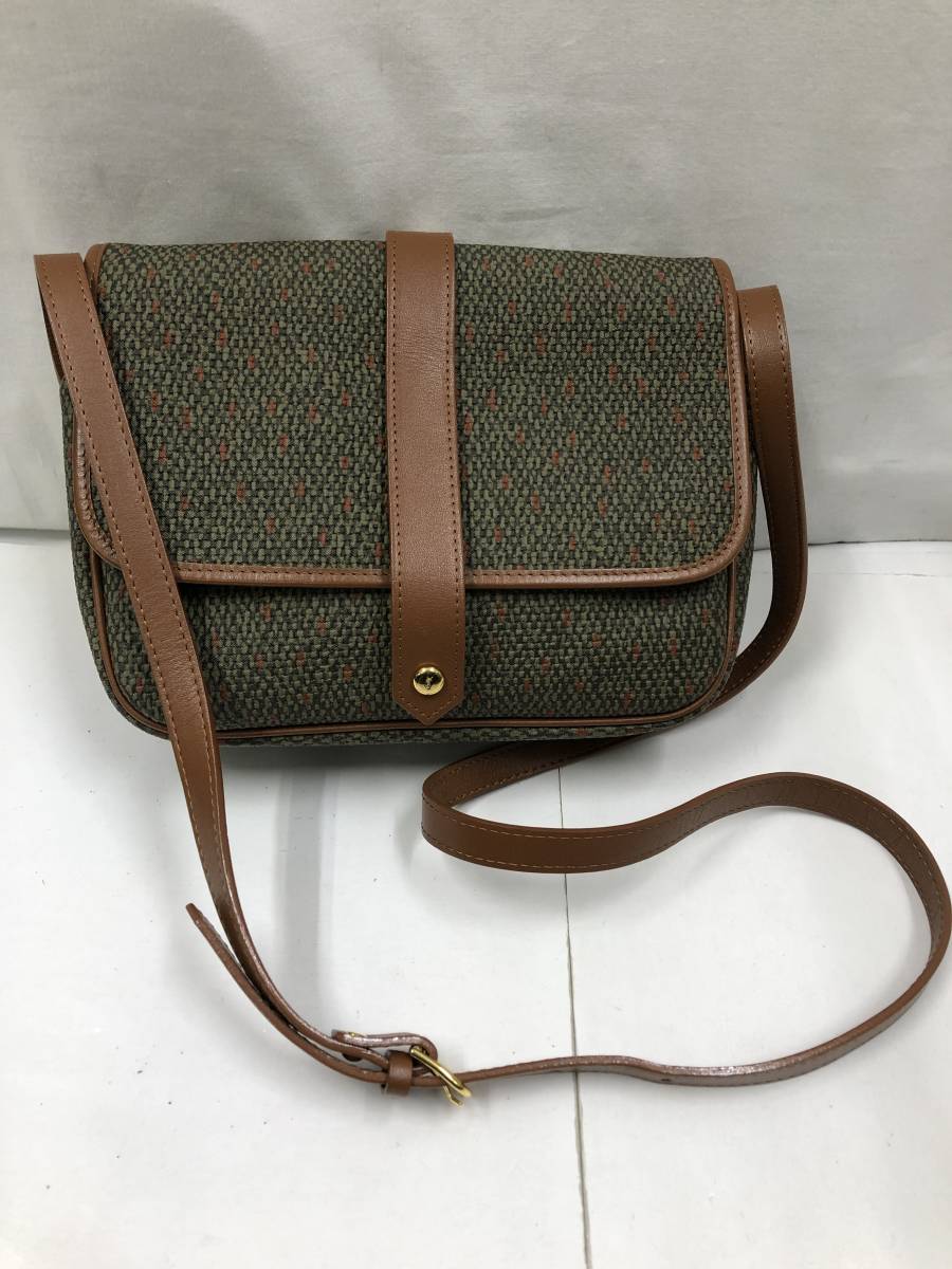 楽ギフ_のし宛書】 レザー 総柄 ショルダーバッグ Laurent Saint Yves