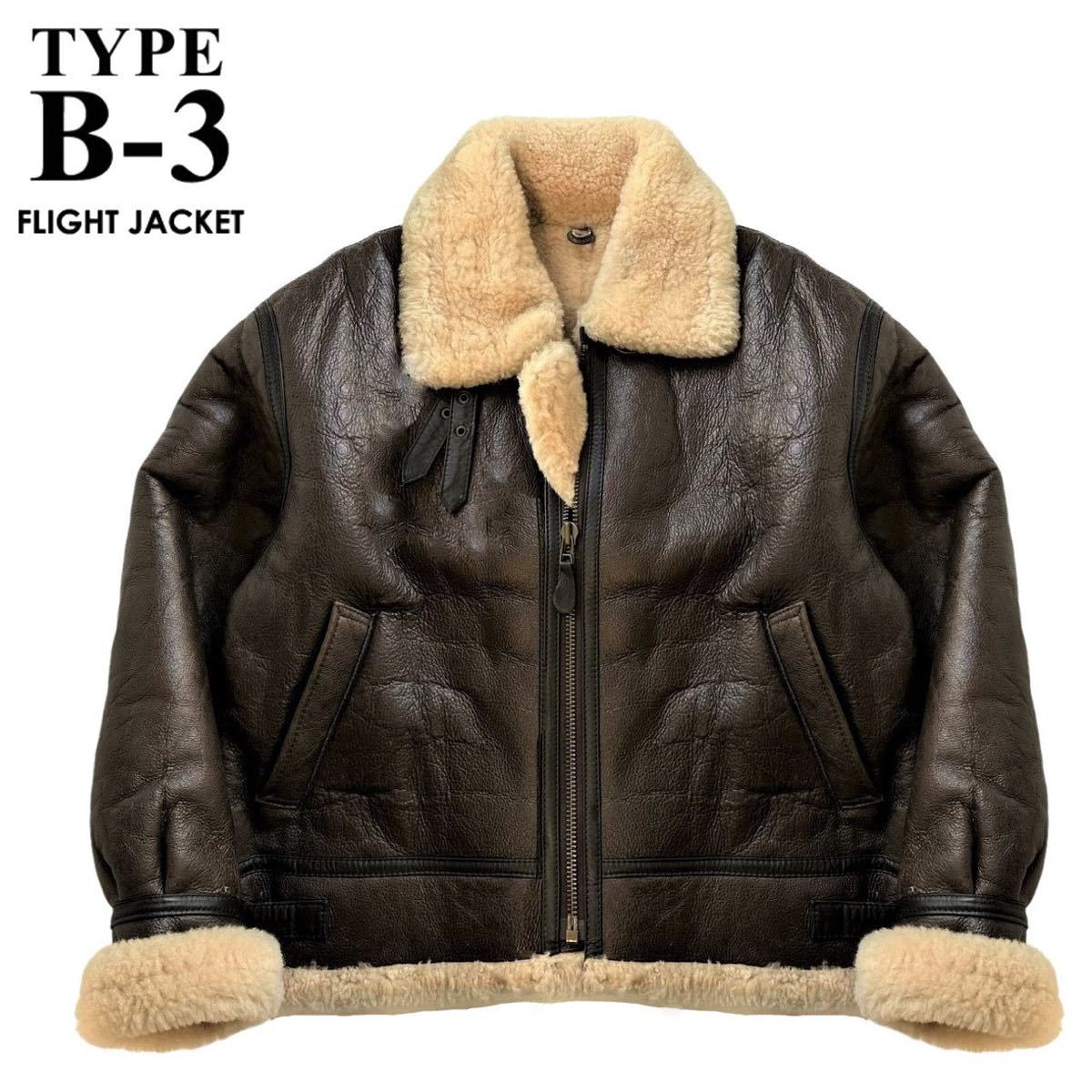 美品 定価11万 極暖! HQ.USAF US ARMY TYPE B-3 リアルムートン