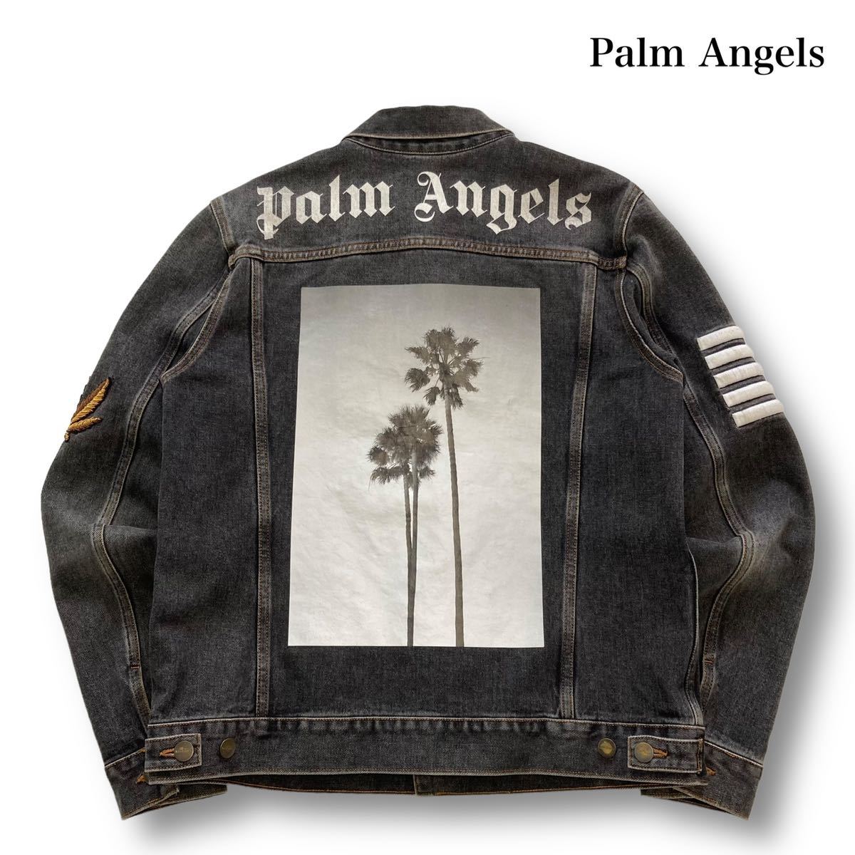Palm Angels】パームエンジェルス ブラックデニムジャケット Gジャン