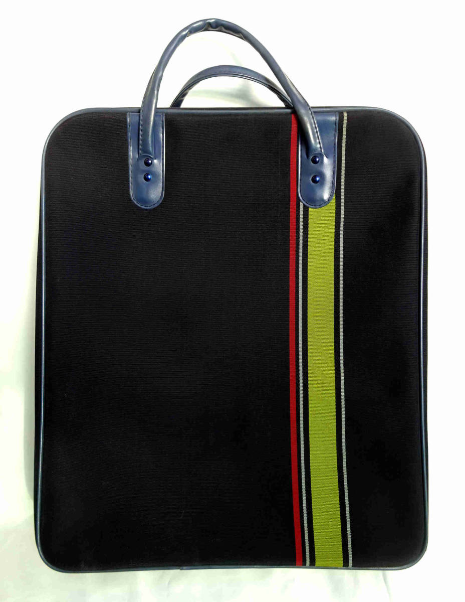  ●CROWN クラウン / 昭和レトロ・日本製・トランクケース・スーツケース・旅行バッグ・ソフトケース・ネイビー/ 長期保管品_画像1