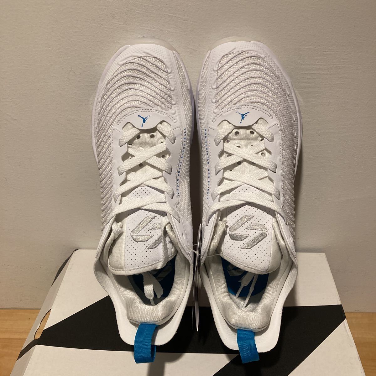 27.5cm US9.5 Nike Jordan Luka 1 PF White/Metallic Silver/ Neo Turquoise ルカ　ドンチッチ　ジョーダン　白　ターコイズ_画像6