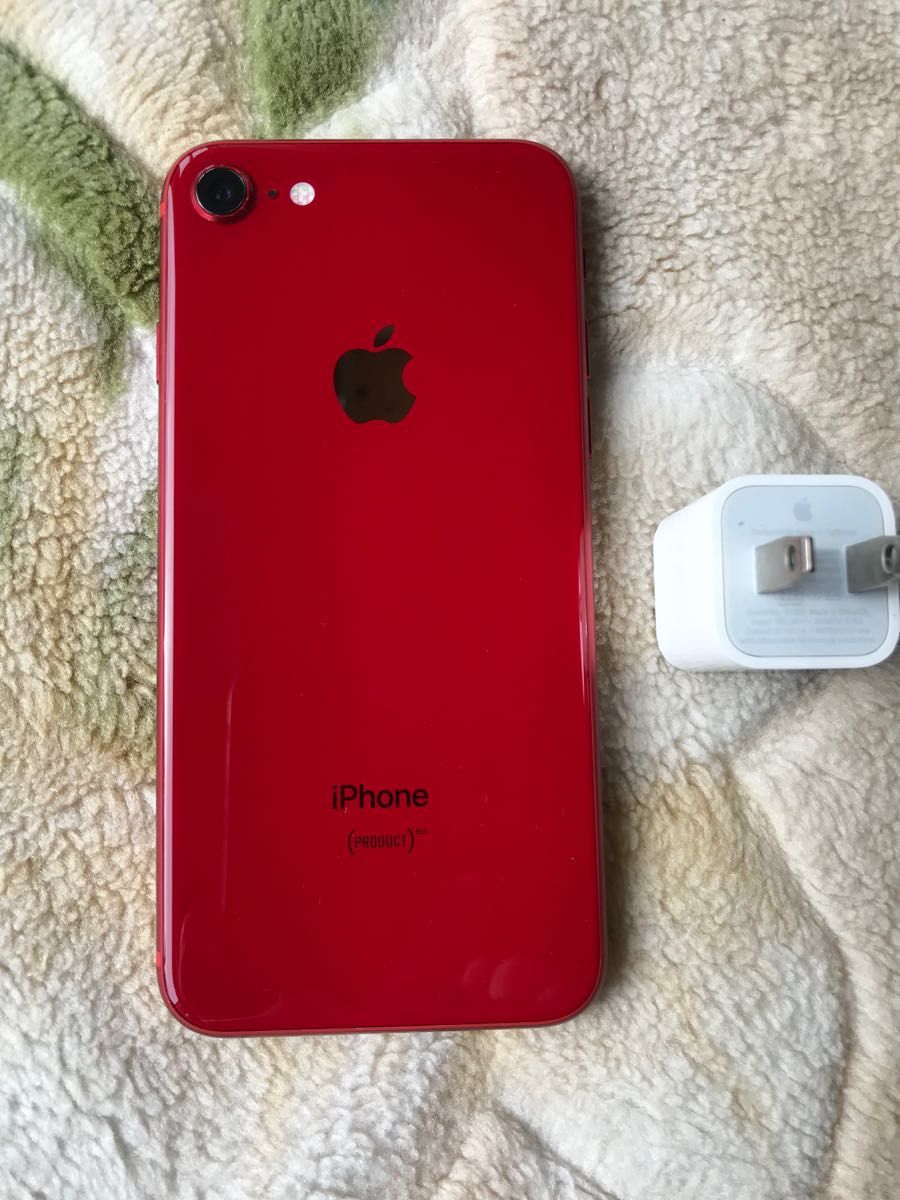 iPhone 8 256GB RED SIMフリー完全動作品バッテリー新品-