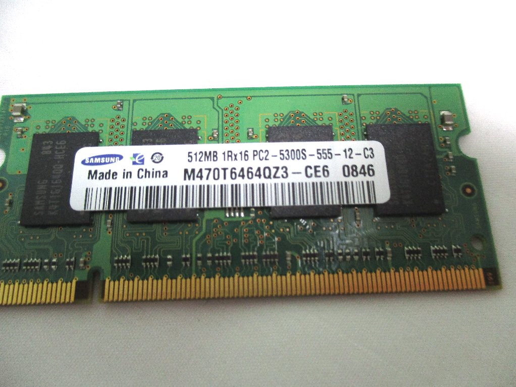[ used ]Samsung for laptop memory 512MB M470T6464QZ3-CE6 PC2-5300 DDR2-667 667MHz