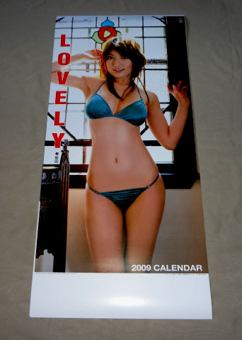 ! prompt decision!! free shipping! Kumada Youko. 2009 year. LOVELY calendar 7 sheets .. new goods preservation goods 