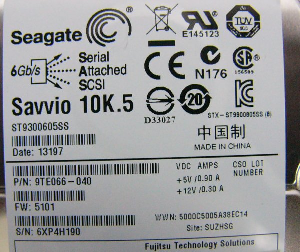 ea6 Seagate ST9300605SS 300GB SAS 2.5inch Fujitsu マウンタ付_画像3