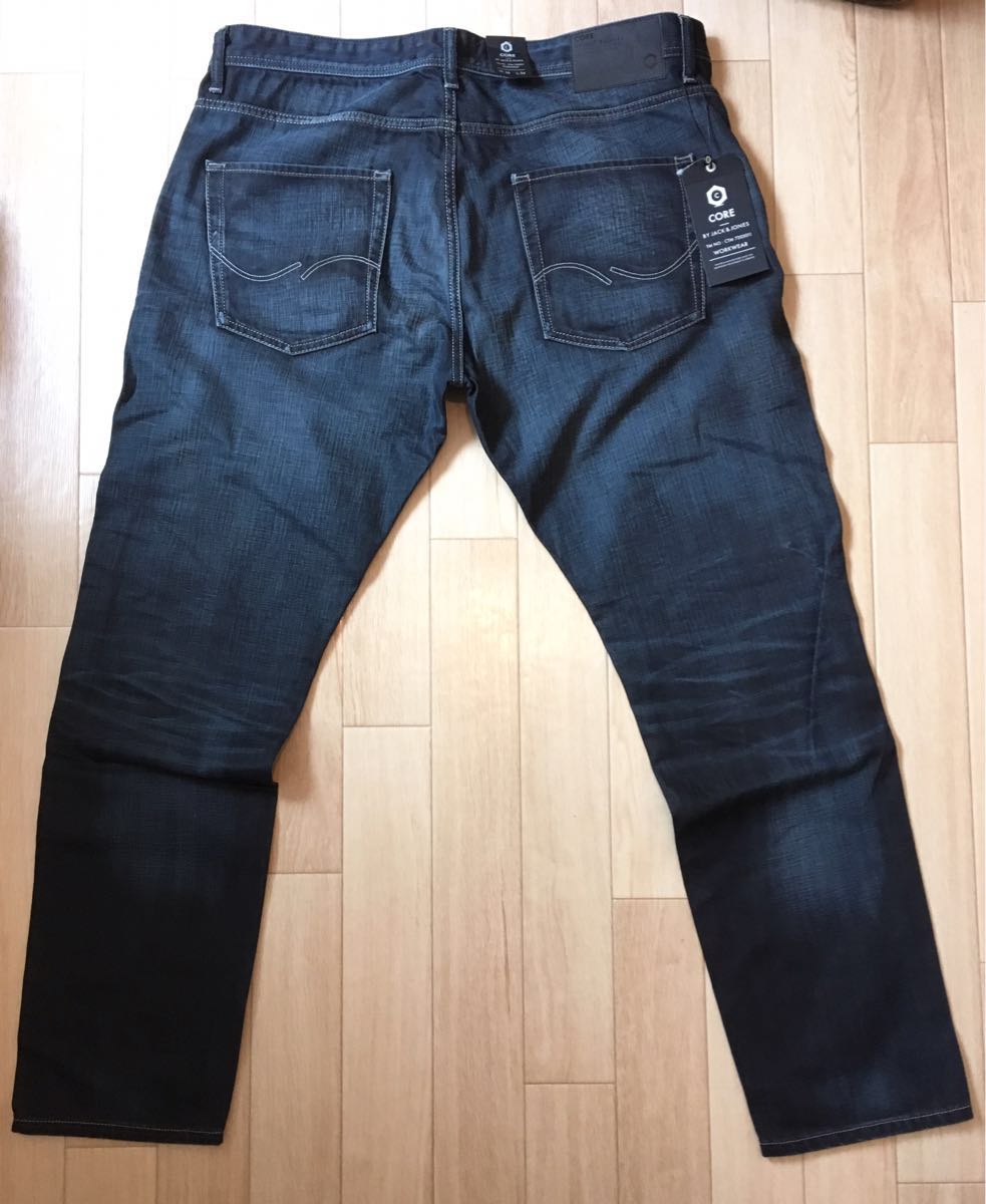 新品「CORE Jack&Jones」”Anti Fit”ジーンズ Dark-Indigo SIZE:38 トルコ製_画像2