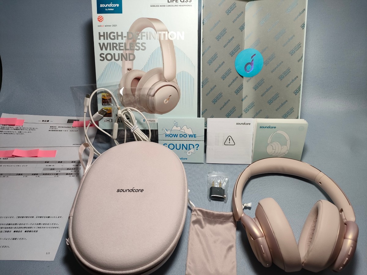 Anker Soundcore Life Q35 ワイヤレスヘッドホン ピンク|Yahoo Anker Soundcore Life Q35 ワイヤレスヘッドホン ピンク|Yahoo