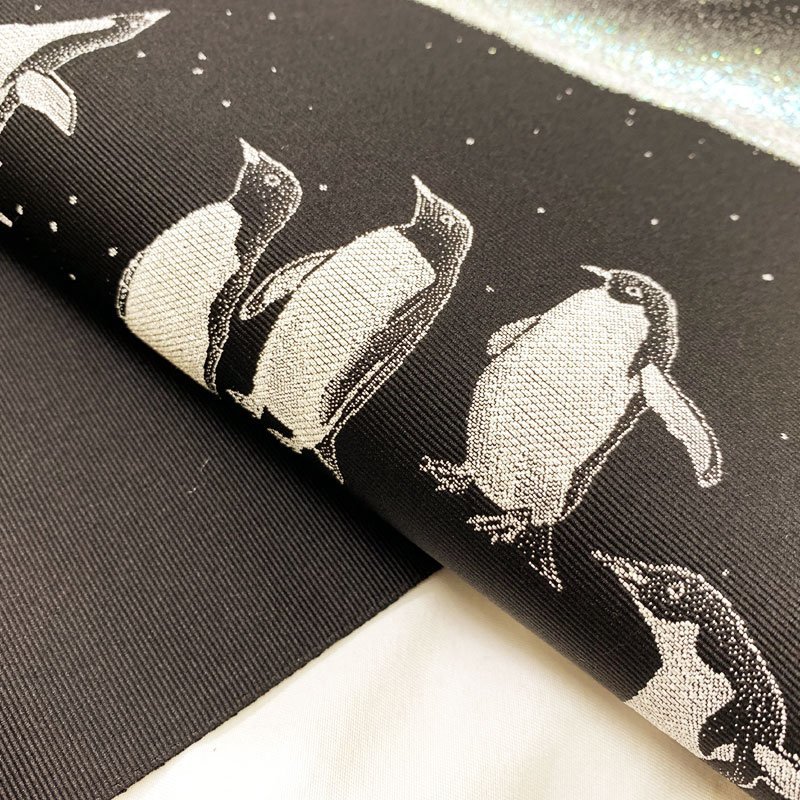 ◆きものマーチ◆とみや織物 オーロラ ペンギン 西陣織 袋帯◆新品未使用品 211my50_画像5