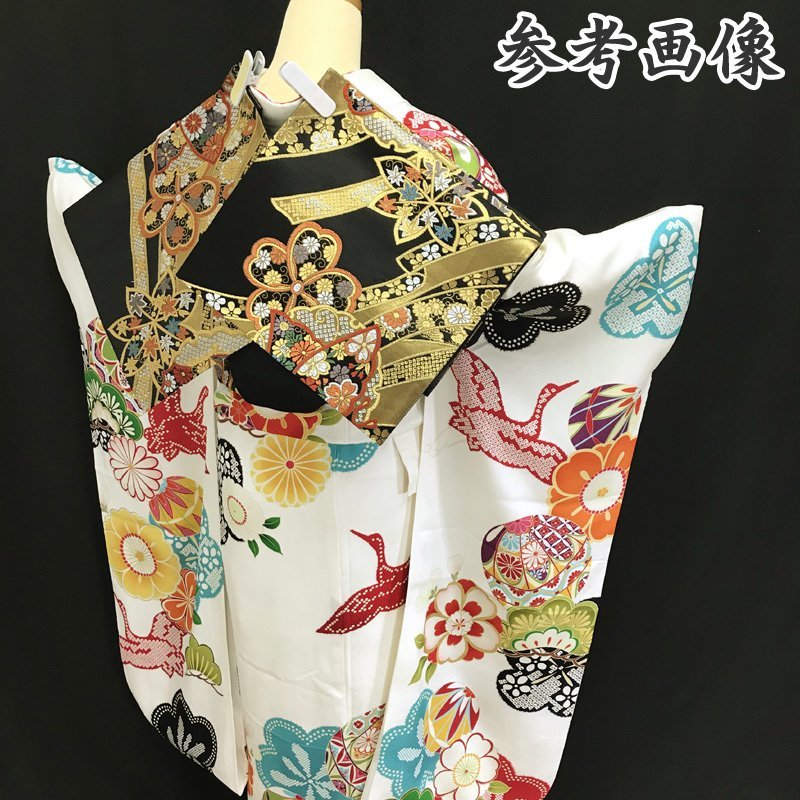 ◎古典柄 振袖 金彩 金駒刺繍 絞り染め風 成人式結婚式◎美品 211z12