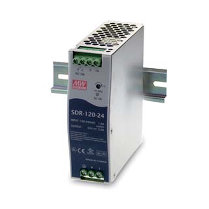 4652(1個) スイッチング電源 24V/5A/120W (DINレール対応) ミンウェル (SDR-120-24)