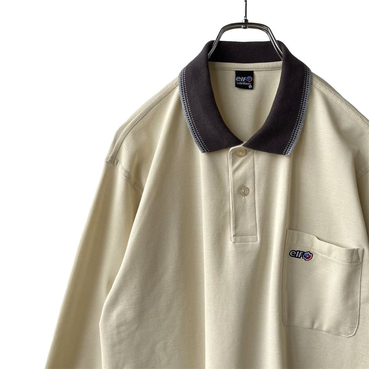 古着　刺繍デザイン　半袖シャツ　マルチカラー　ハーフボタン　グレー　グレージュ