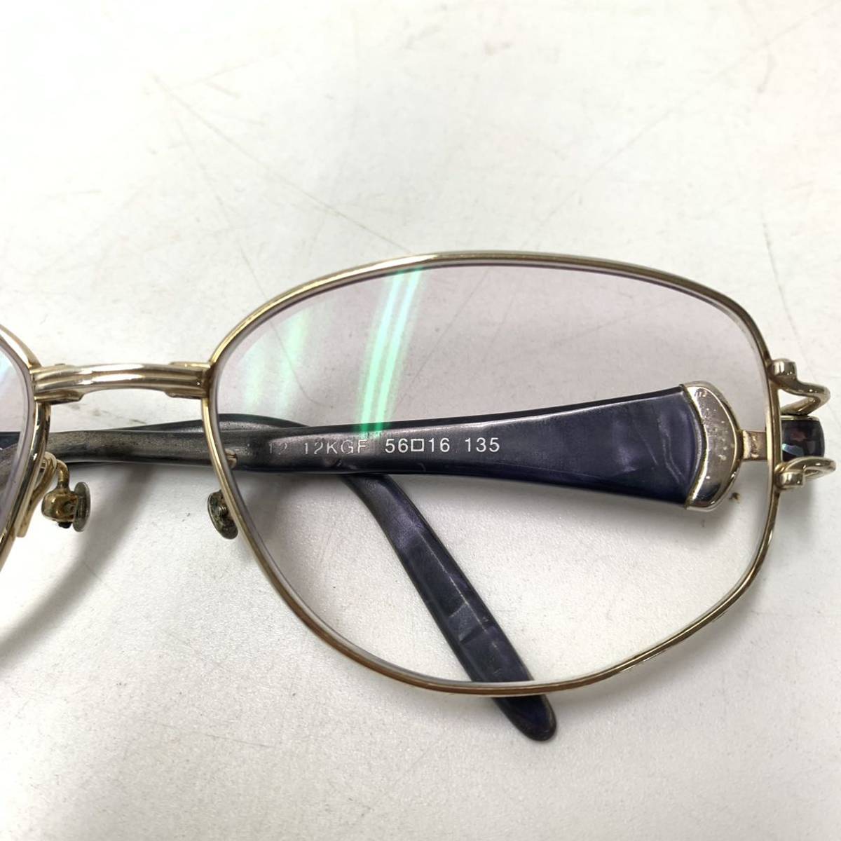 VINTAGE Lagerfeld 12KGF マーブル模様 メガネ 眼鏡 88-0059 ゴールド 金張り ヴィンテージ ラガーフェルド【レターパックプラス郵送可】_画像10