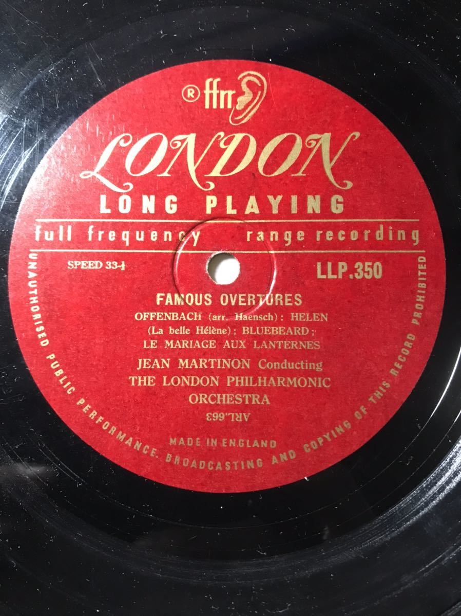 英国盤 ロンドン・フィルハーモニー管弦楽団 FAMOUS OVERTURES NO 3 LL 350_画像5